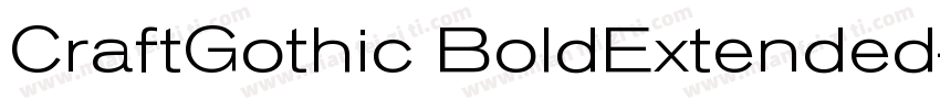 CraftGothic BoldExtended字体转换
